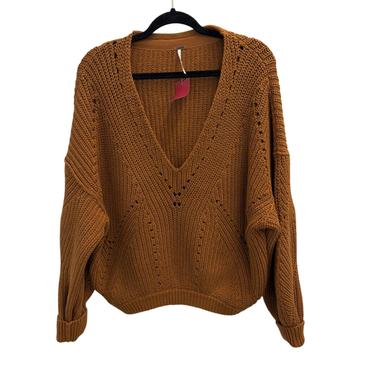 Free People Chunky V-Neck Sweater Small