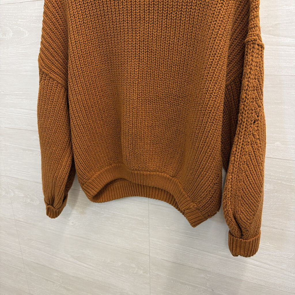 Free People Chunky V-Neck Sweater Small