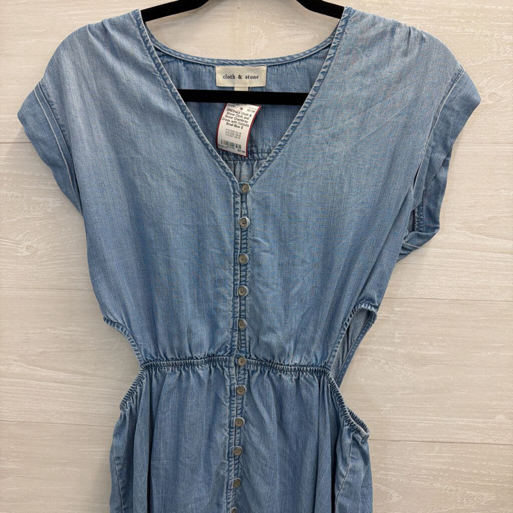 Cloth and Stone Chambray Dress with Cutouts Small