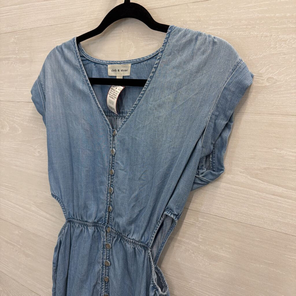 Cloth and Stone Chambray Dress with Cutouts Small