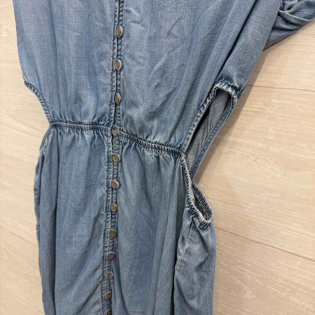Cloth and Stone Chambray Dress with Cutouts Small