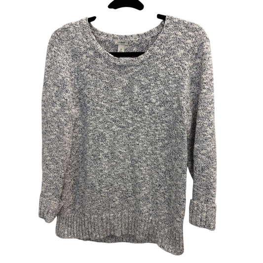 L.L. Bean Grey Knit Marled Sweater Medium Petite
