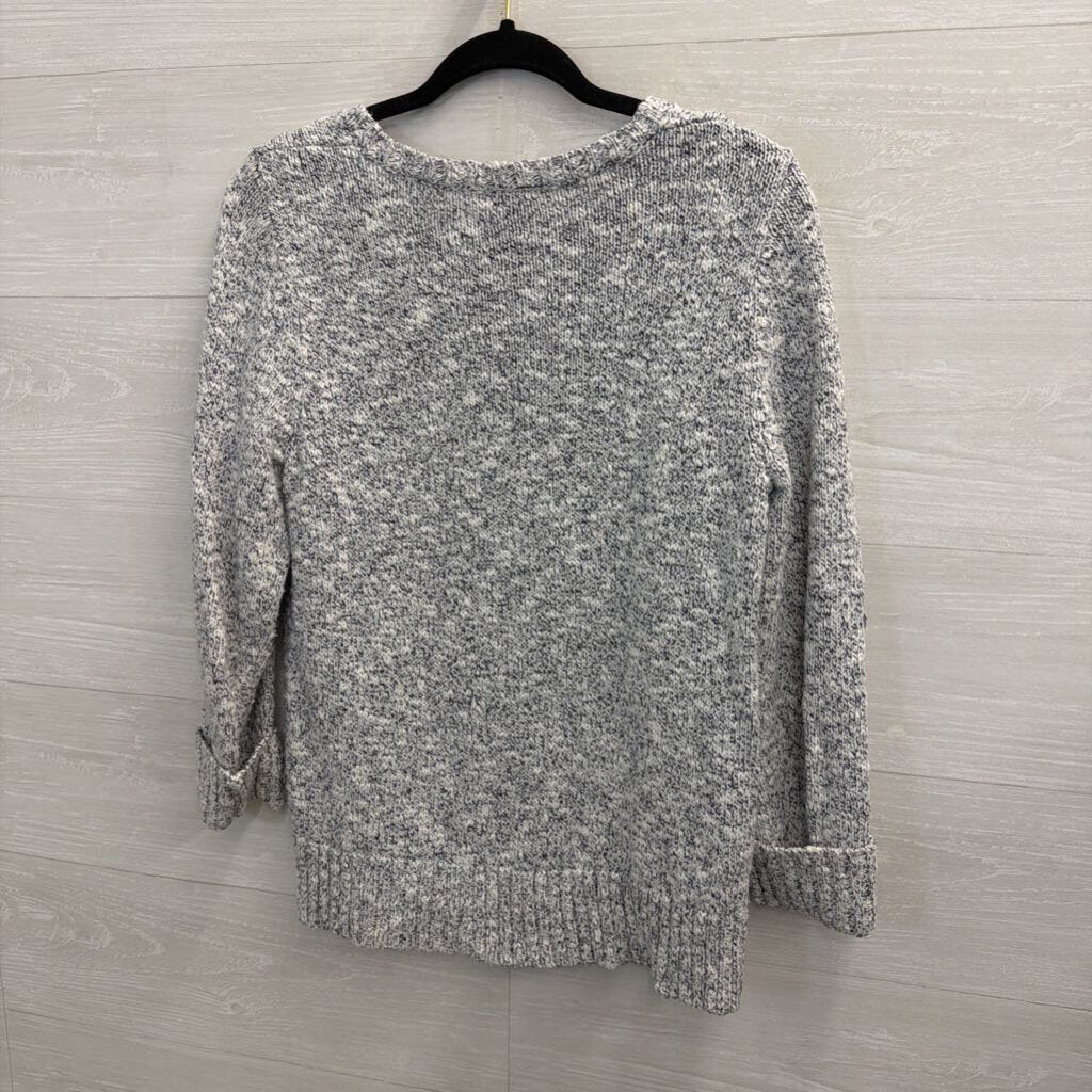 L.L. Bean Grey Knit Marled Sweater Medium Petite
