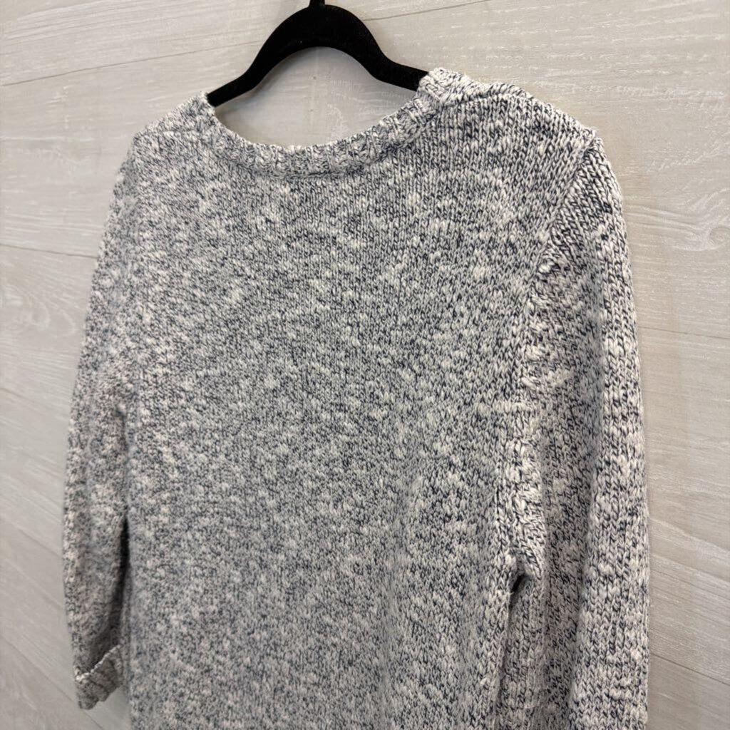 L.L. Bean Grey Knit Marled Sweater Medium Petite