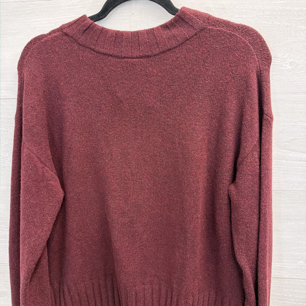 Burgundy Soft Knit Sweater Medium
