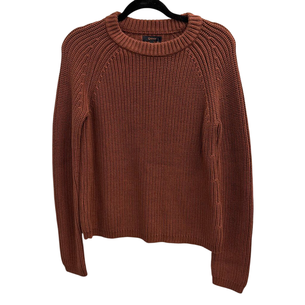 Quince 100% Cotton Brown Knit Sweater Extra Small