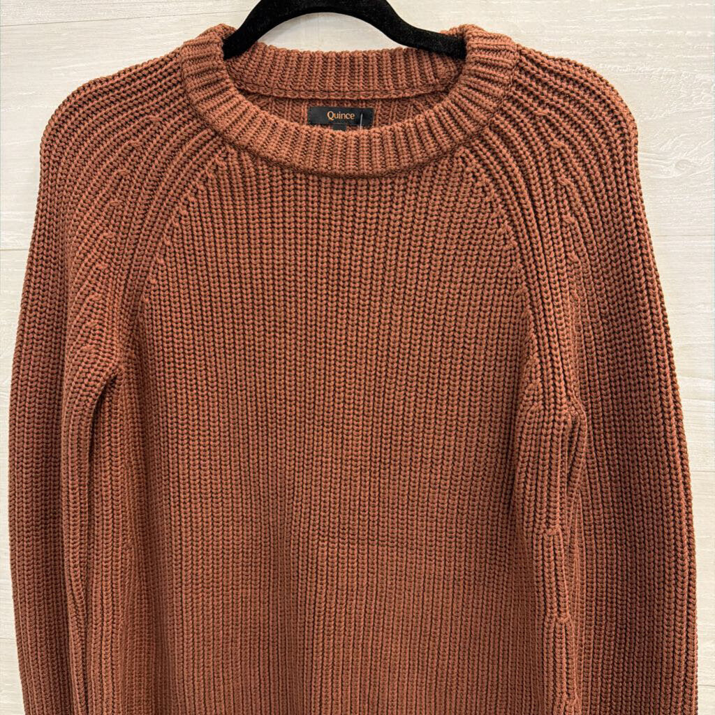 Quince 100% Cotton Brown Knit Sweater Extra Small