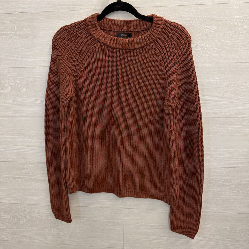 Quince 100% Cotton Brown Knit Sweater Extra Small