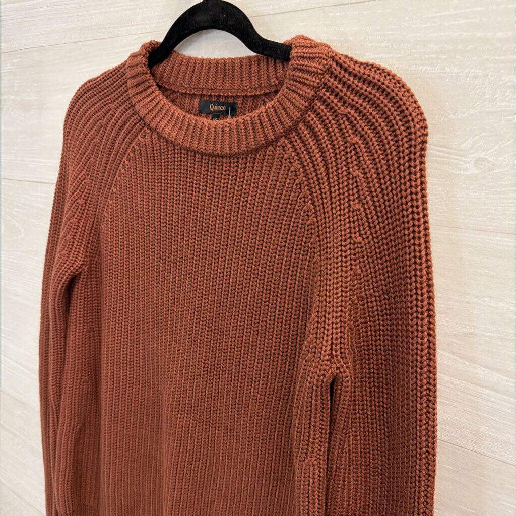 Quince 100% Cotton Brown Knit Sweater Extra Small