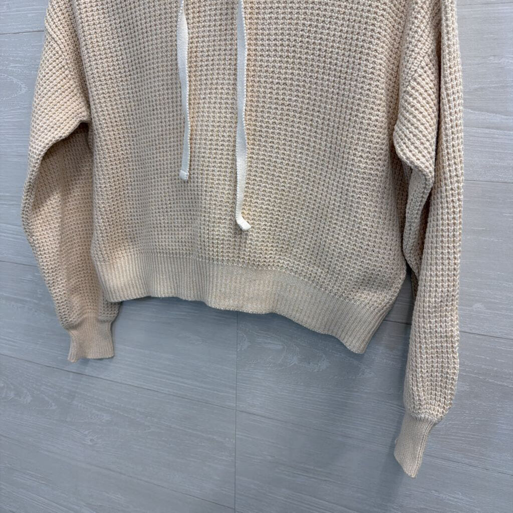 Gap Cream Cropped Hooded Sweater Extra Small