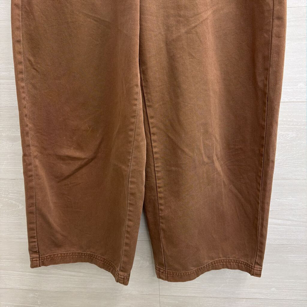 We the Free Brown Pleated Twill Pants 2