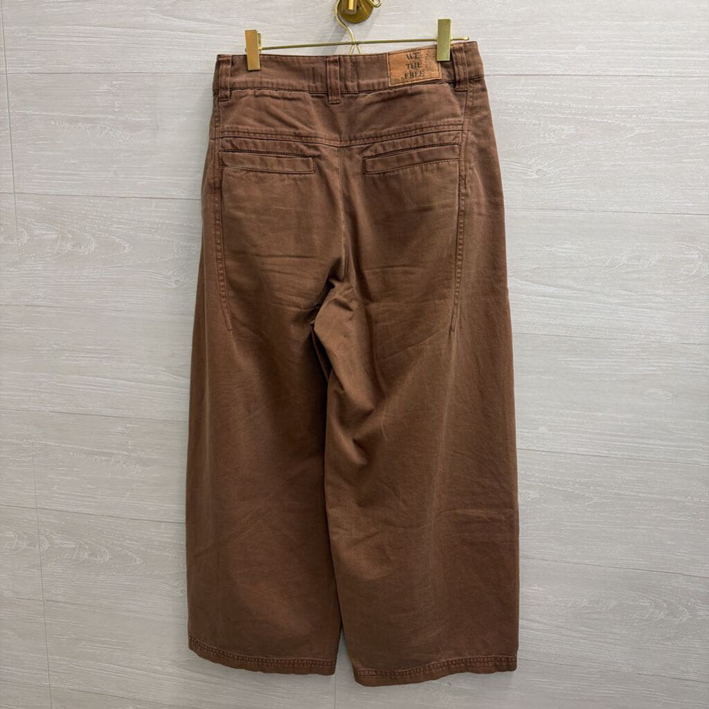 We the Free Brown Pleated Twill Pants 2