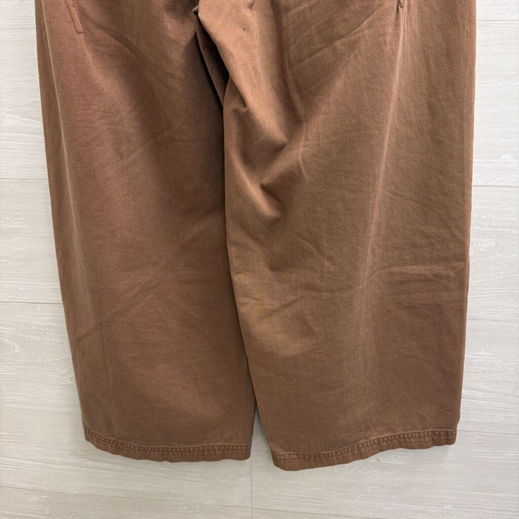 We the Free Brown Pleated Twill Pants 2