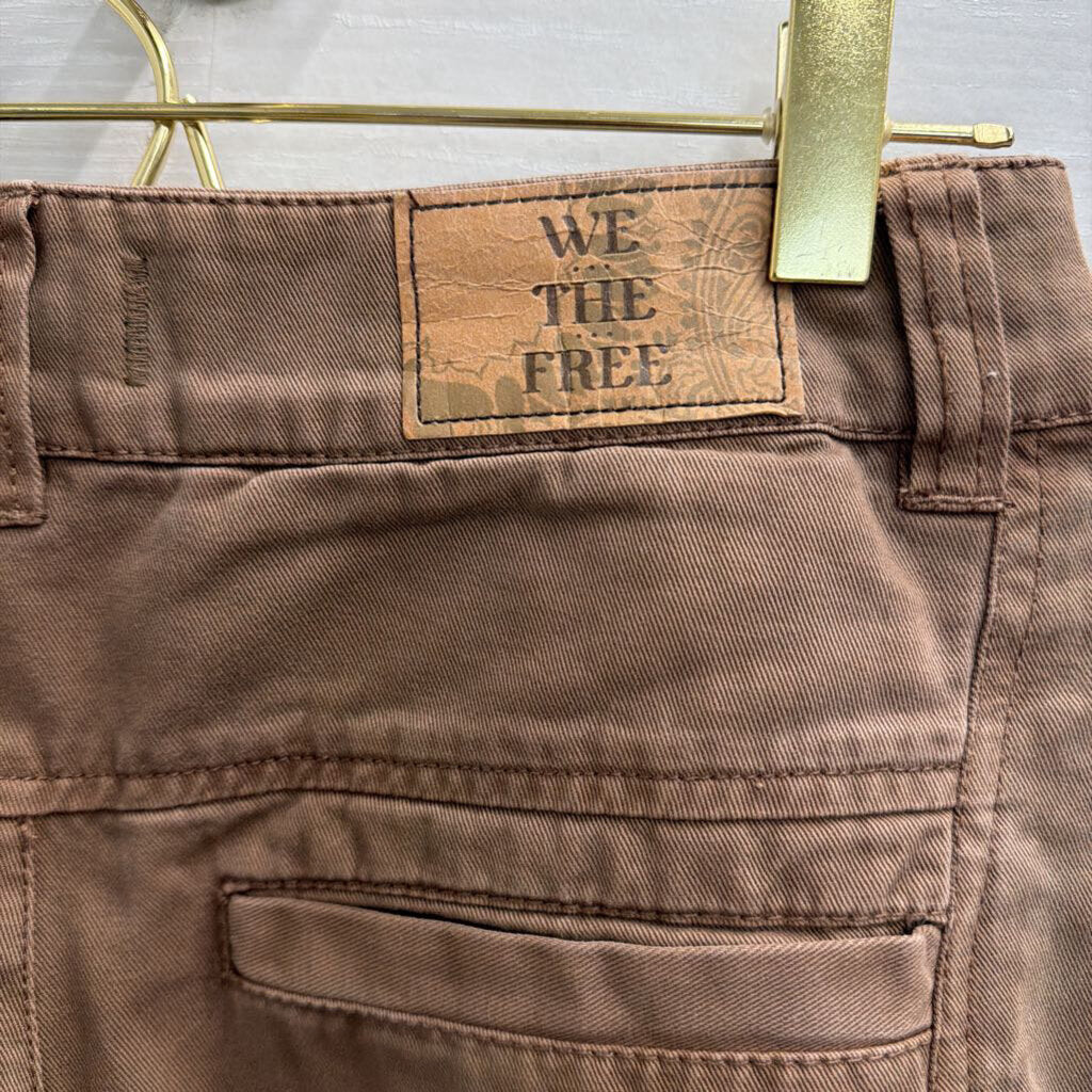 We the Free Brown Pleated Twill Pants 2