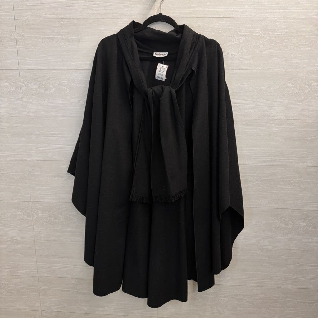 Vintage Betmar Black Shoulder Cape Jacket One Size