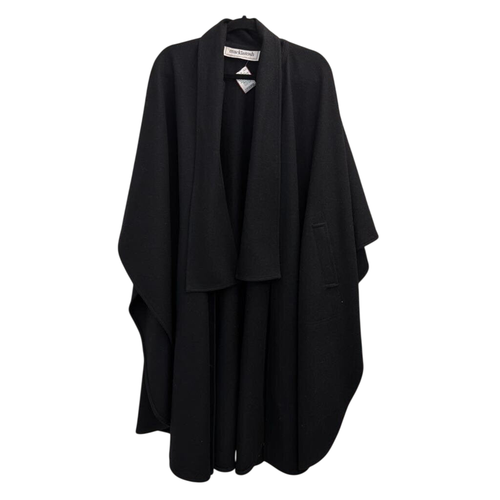 Vintage MacKintosh Black Shoulder Cape Jacket One Size