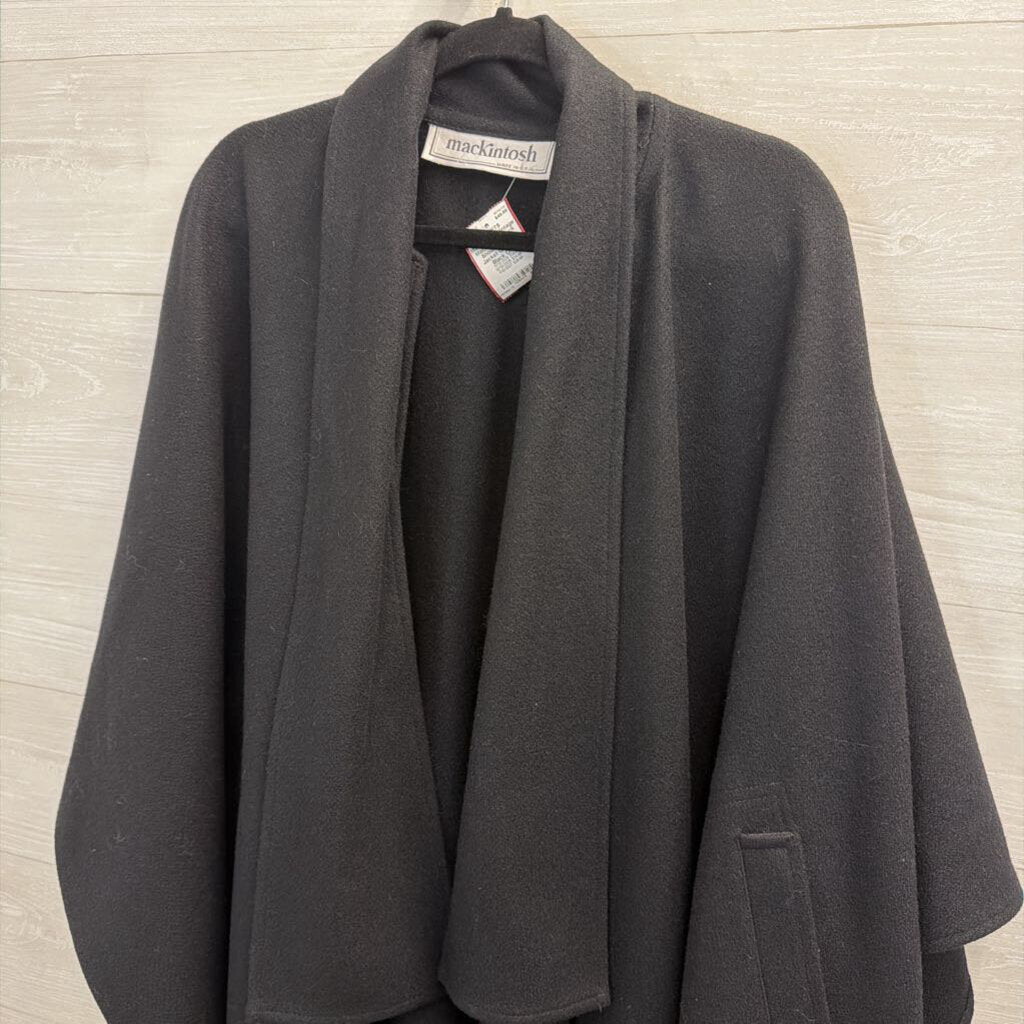 Vintage MacKintosh Black Shoulder Cape Jacket One Size