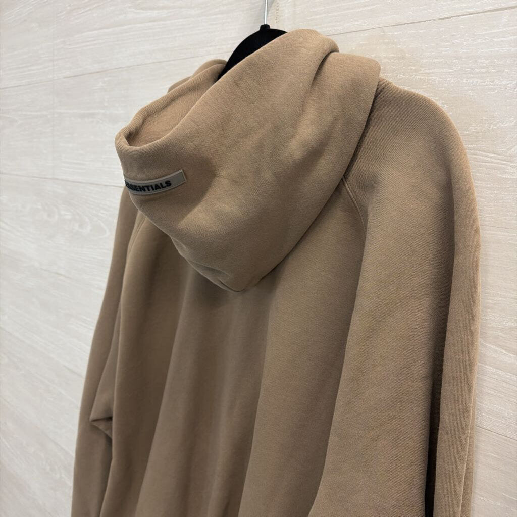 Essentials Taupe Logo Pullover Hoodie Extra Large