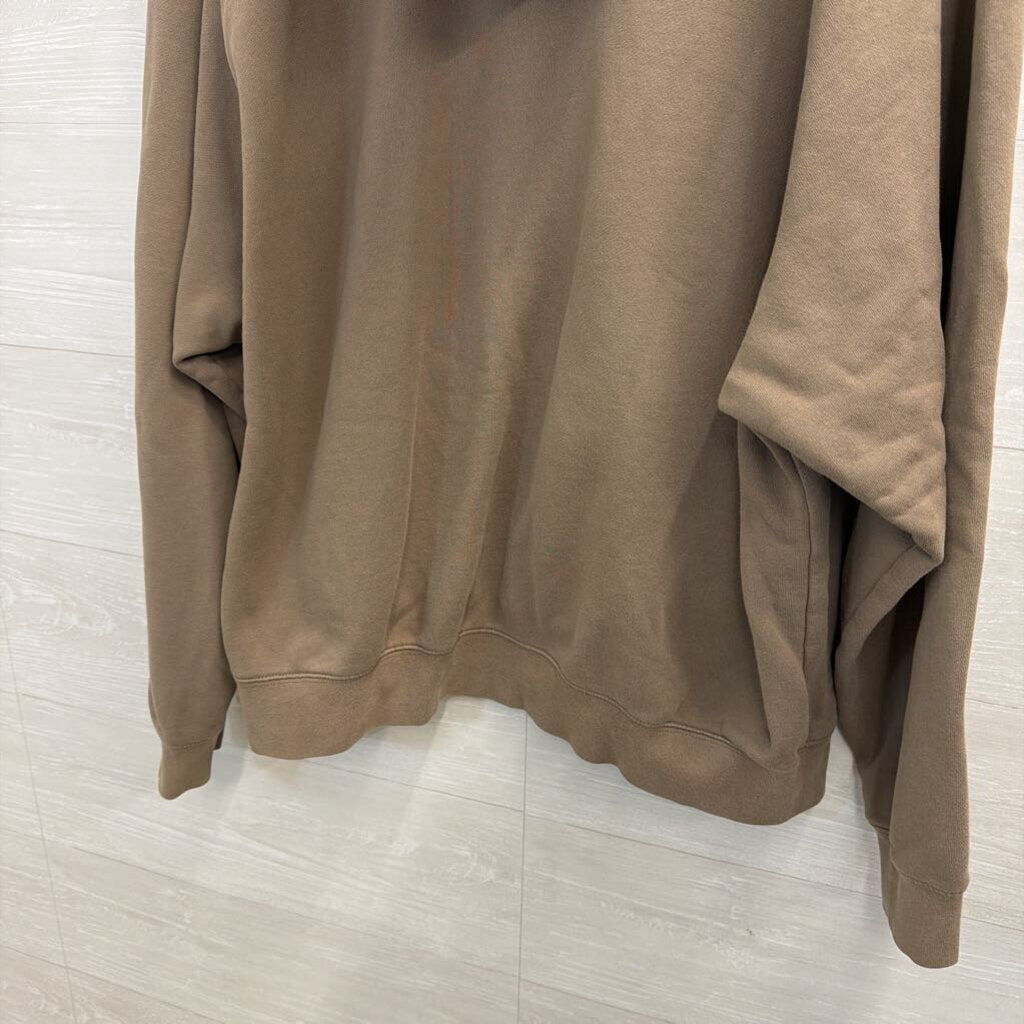 Essentials Taupe Logo Pullover Hoodie Extra Large