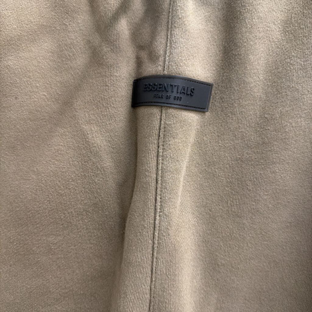 Essentials Taupe Logo Sweatpants Small