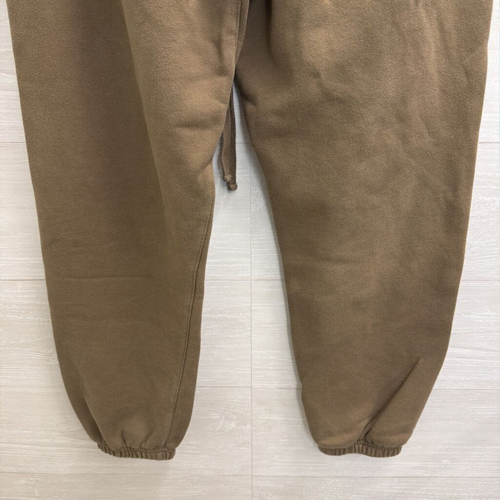 Essentials Taupe Logo Sweatpants Small