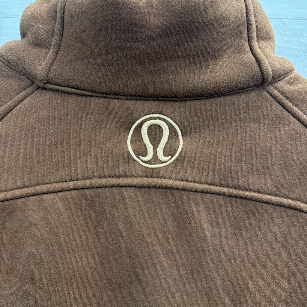 Lululemon Brown/Gold Scuba Oversized Funnel-Neck Half Zip M/L