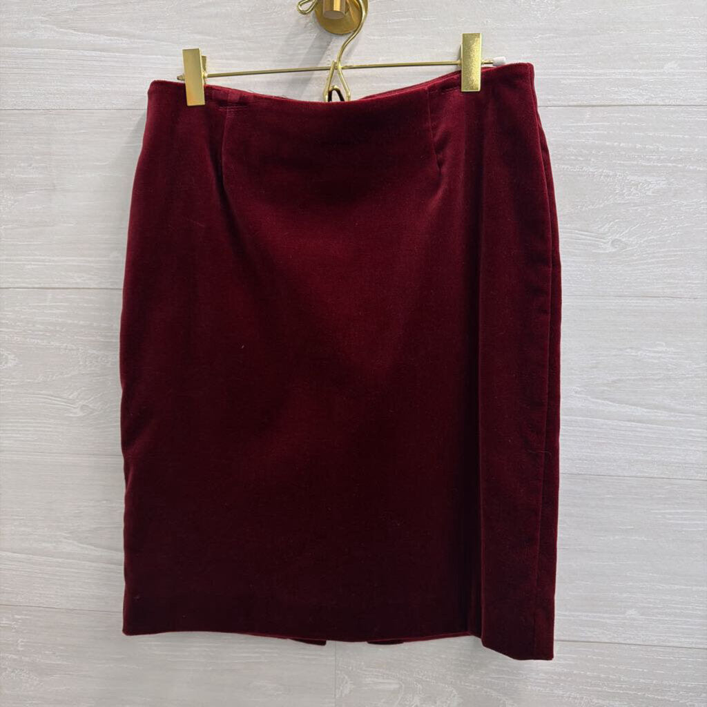 Velvet Mini Burgundy Skirt 6
