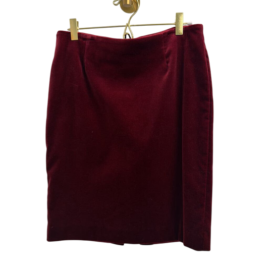 Velvet Mini Burgundy Skirt 6