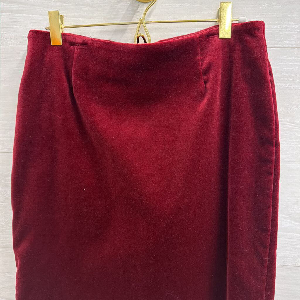 Velvet Mini Burgundy Skirt 6