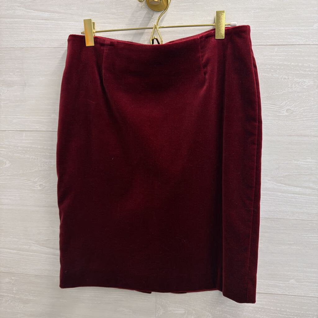 Velvet Mini Burgundy Skirt 6