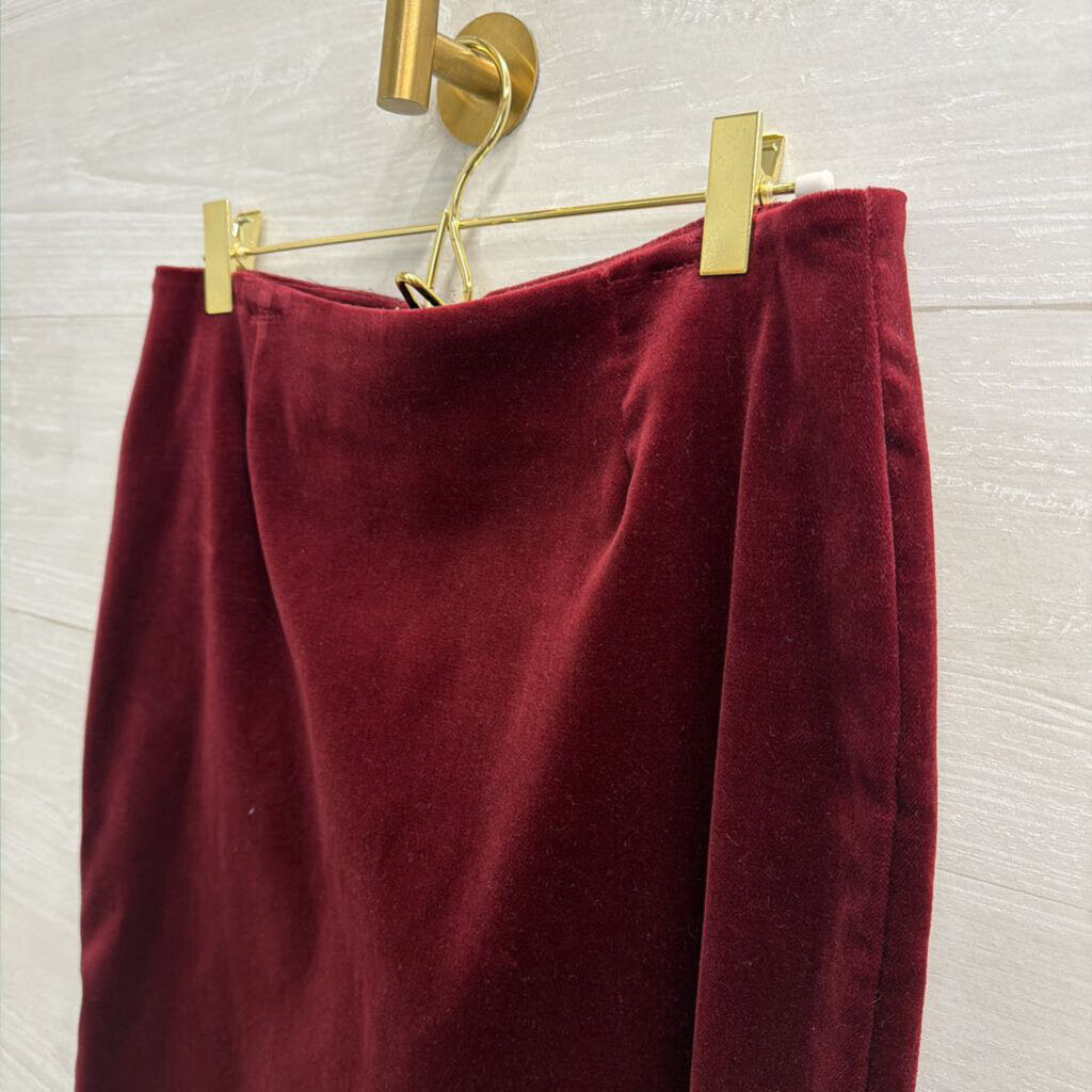Velvet Mini Burgundy Skirt 6