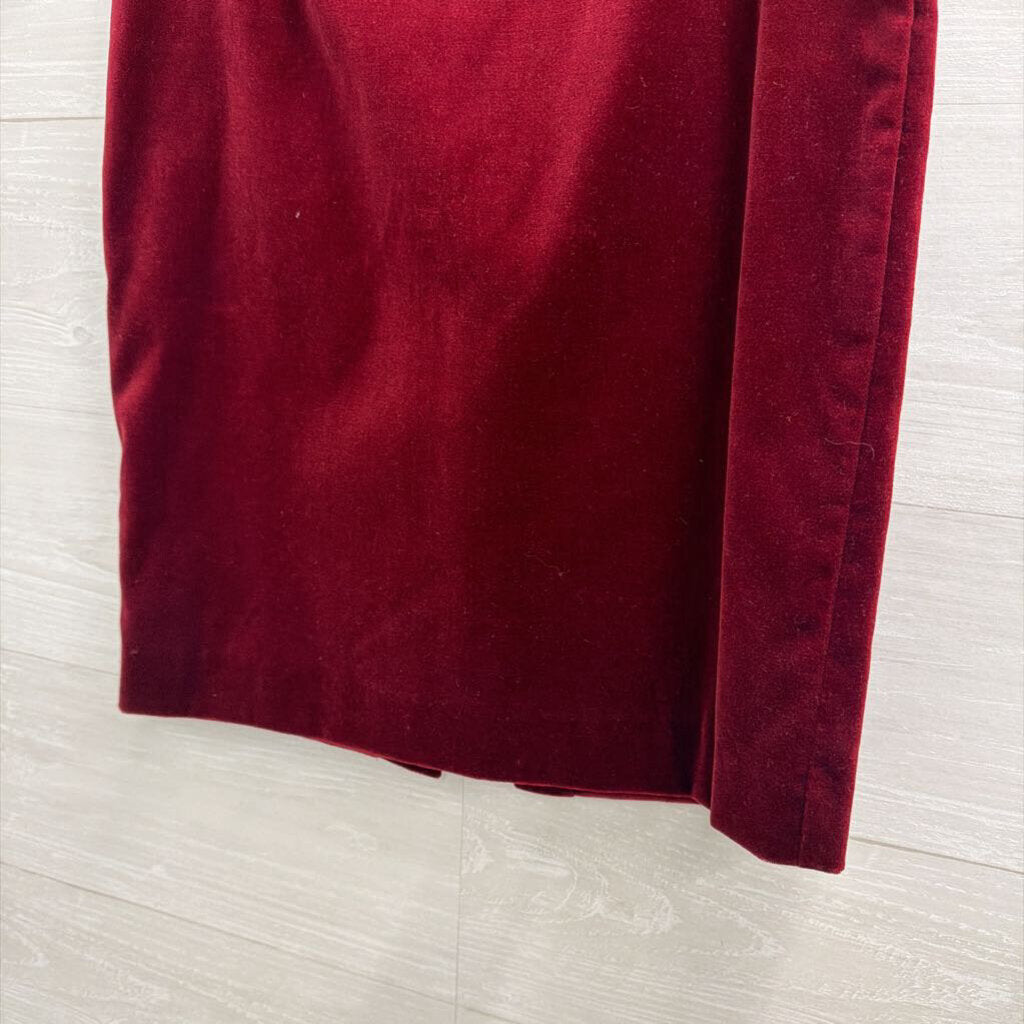 Velvet Mini Burgundy Skirt 6