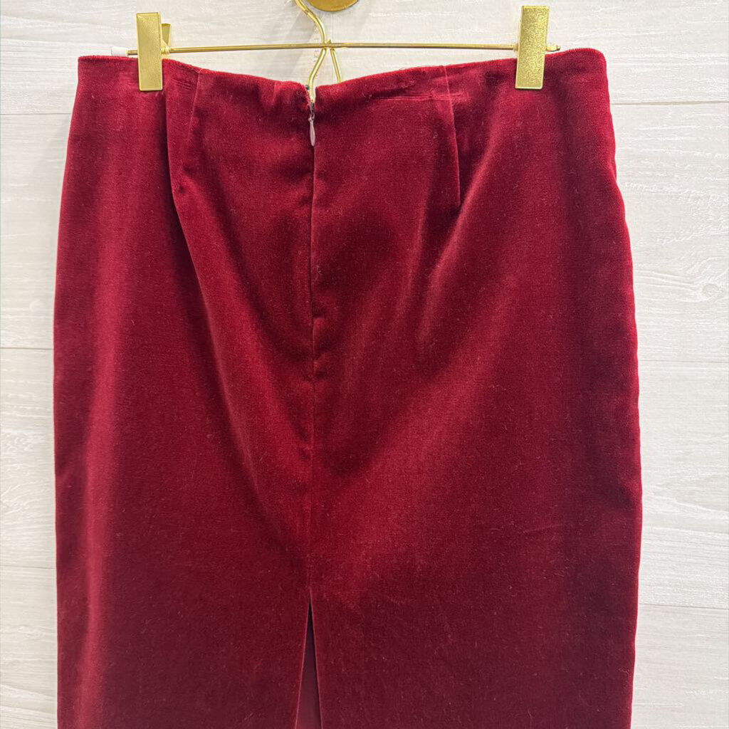 Velvet Mini Burgundy Skirt 6
