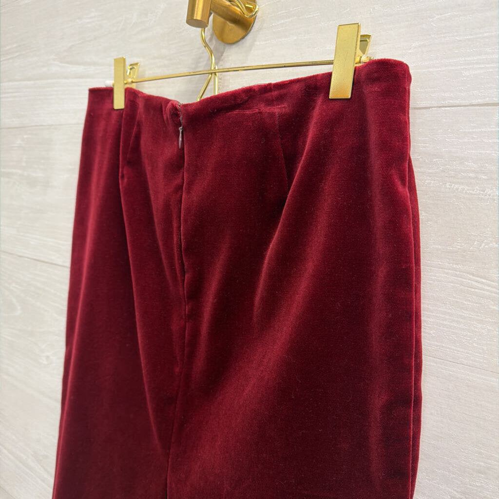 Velvet Mini Burgundy Skirt 6