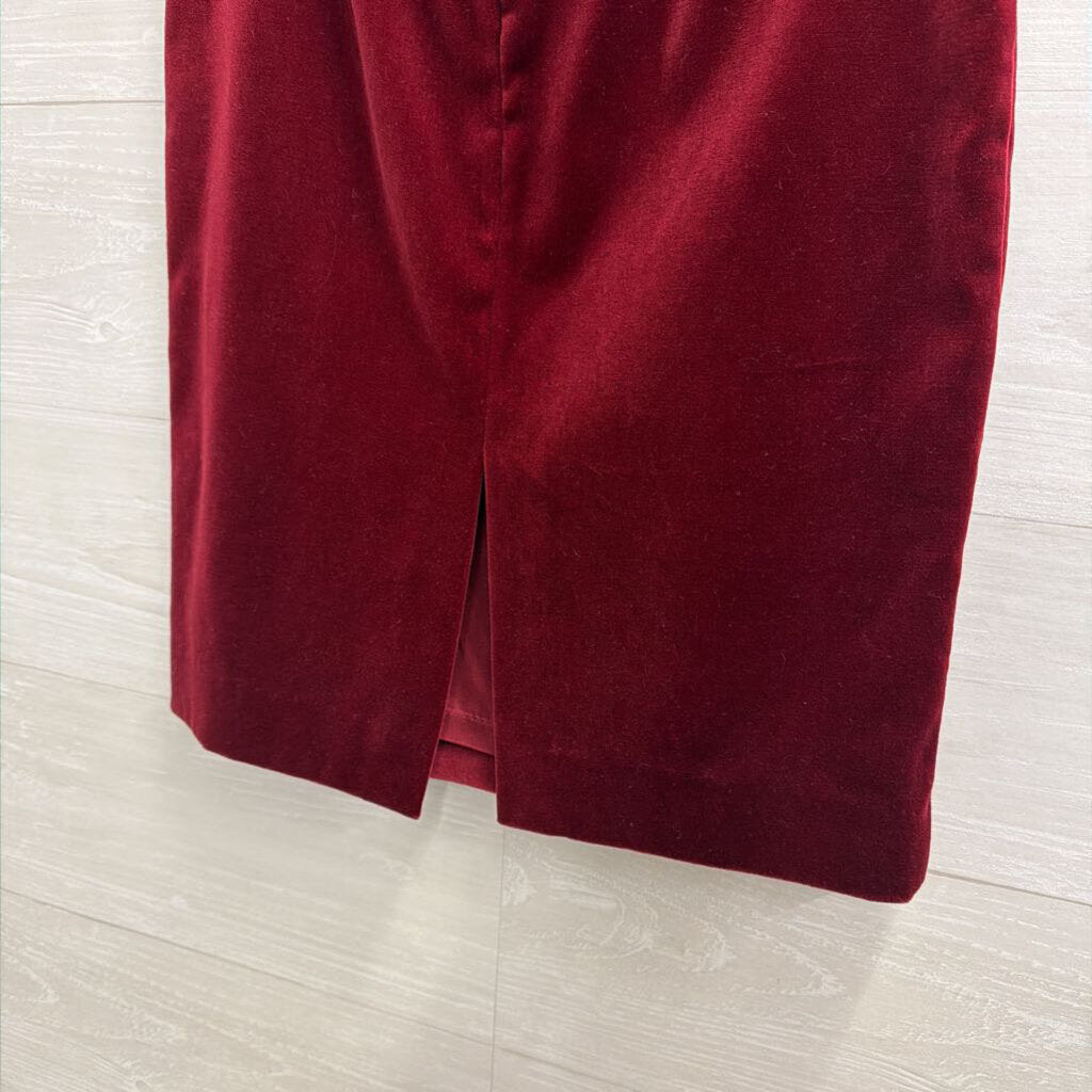 Velvet Mini Burgundy Skirt 6