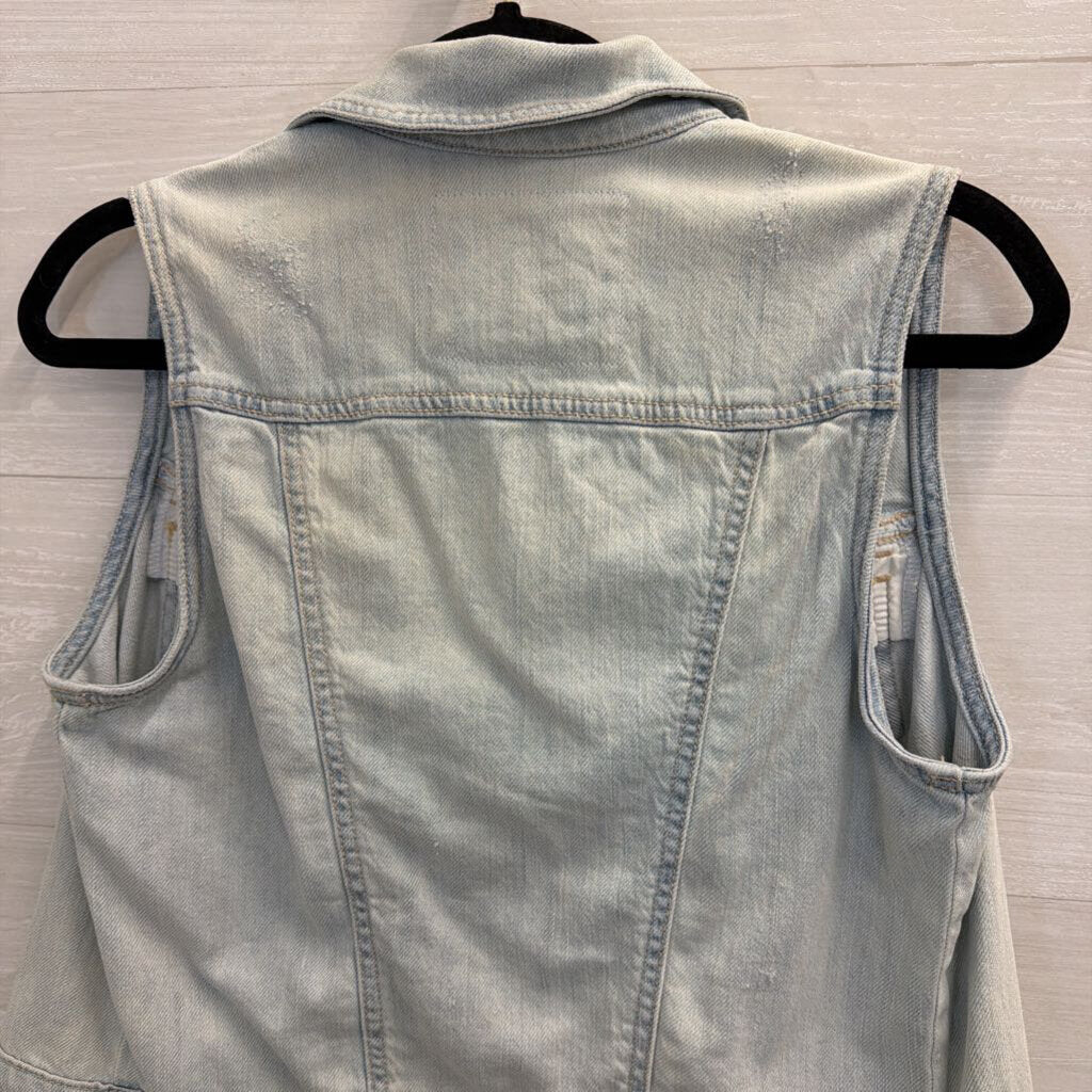 Garage Light Wash Denim Vest Small