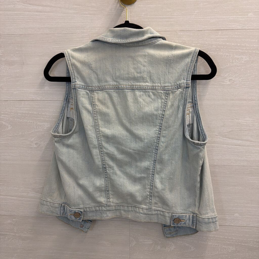 Garage Light Wash Denim Vest Small