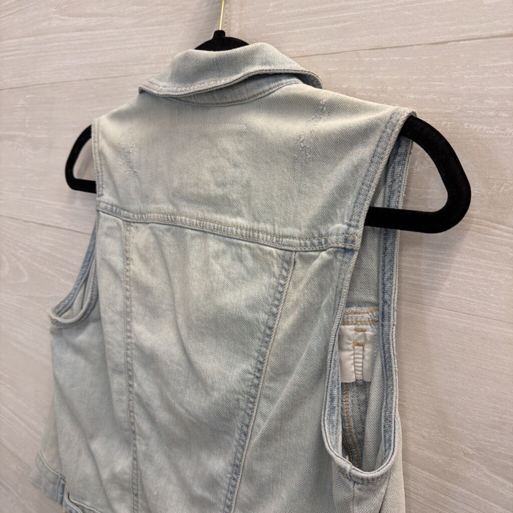 Garage Light Wash Denim Vest Small
