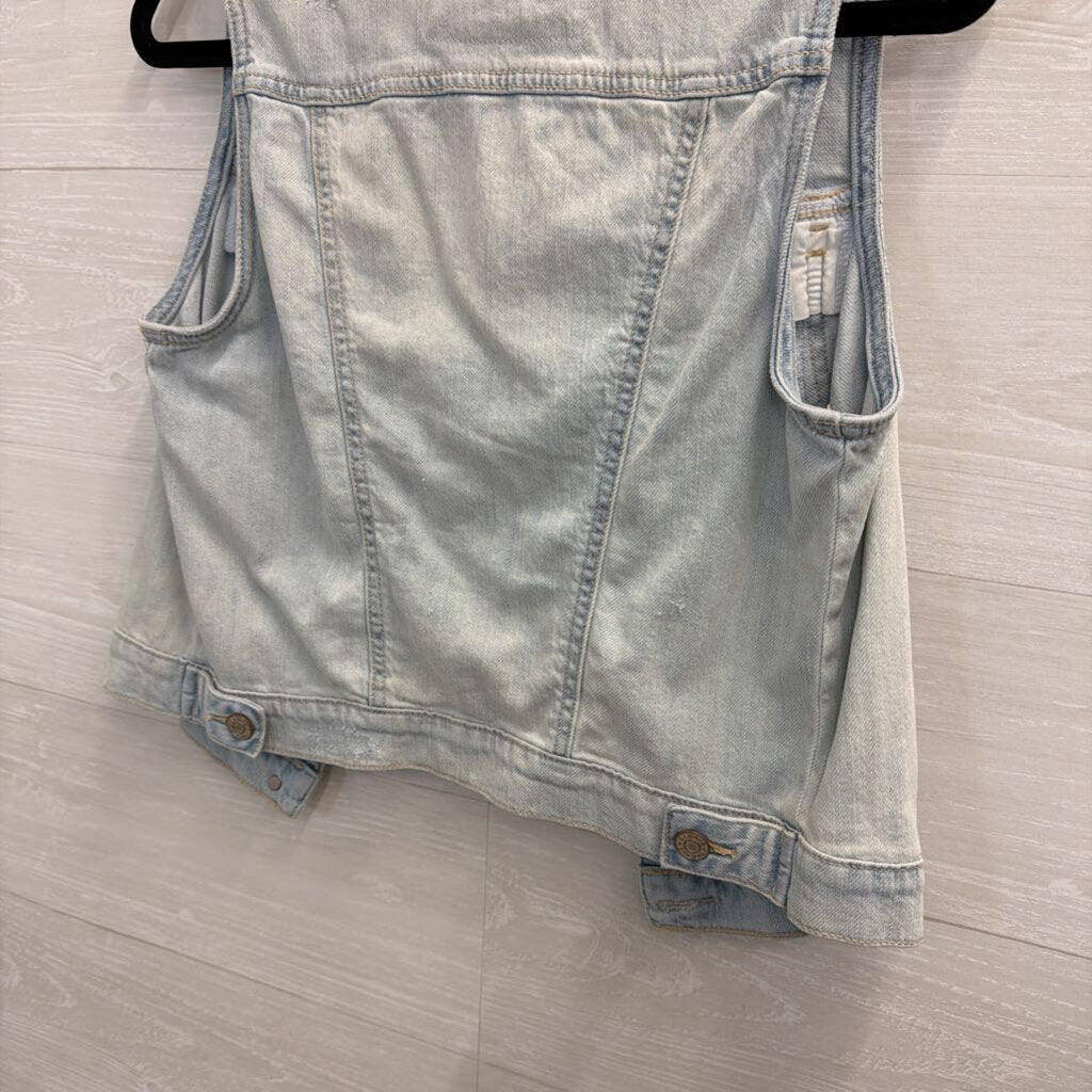 Garage Light Wash Denim Vest Small