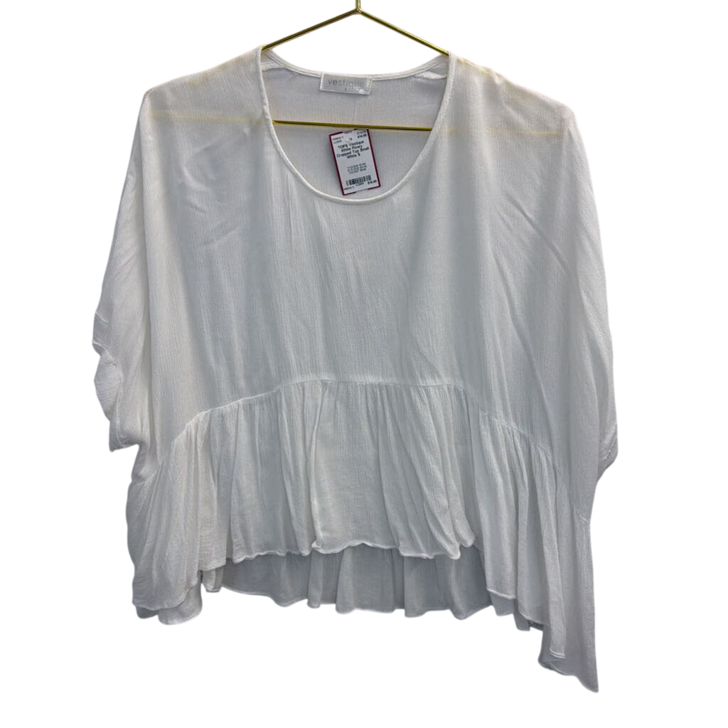White Flowy Cropped Top Small