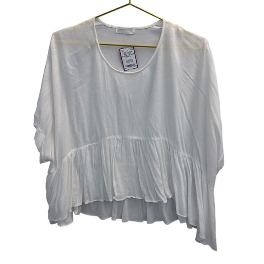 White Flowy Cropped Top Small