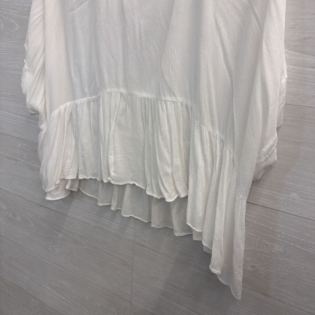 White Flowy Cropped Top Small