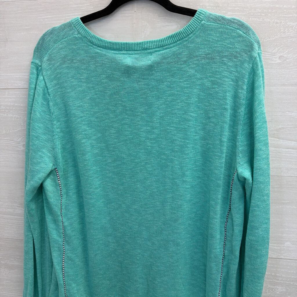 Vineyard Vines Teal Knit Sweater Large
