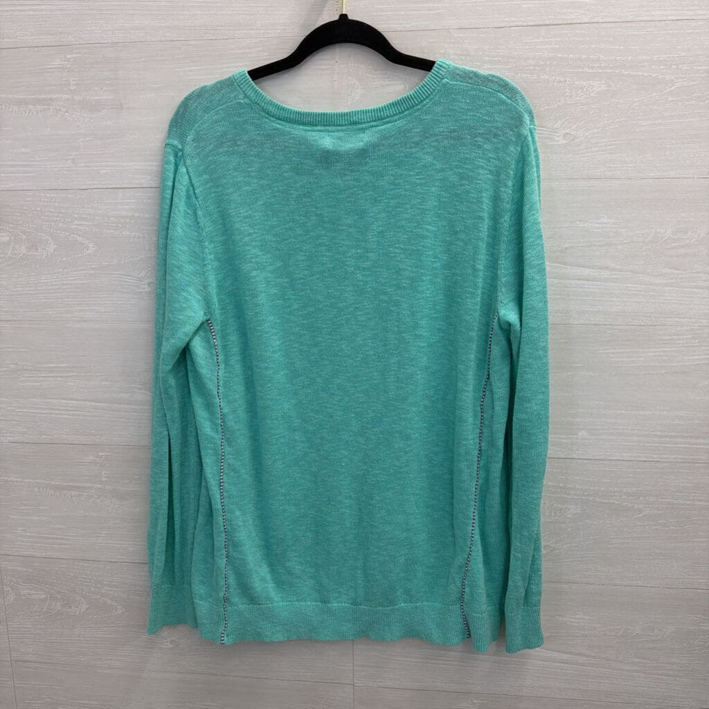 Vineyard Vines Teal Knit Sweater Large