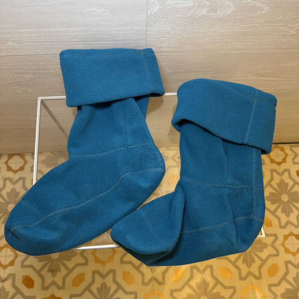 Hunter Blue Fleece Tall Boot Sock Insert Large