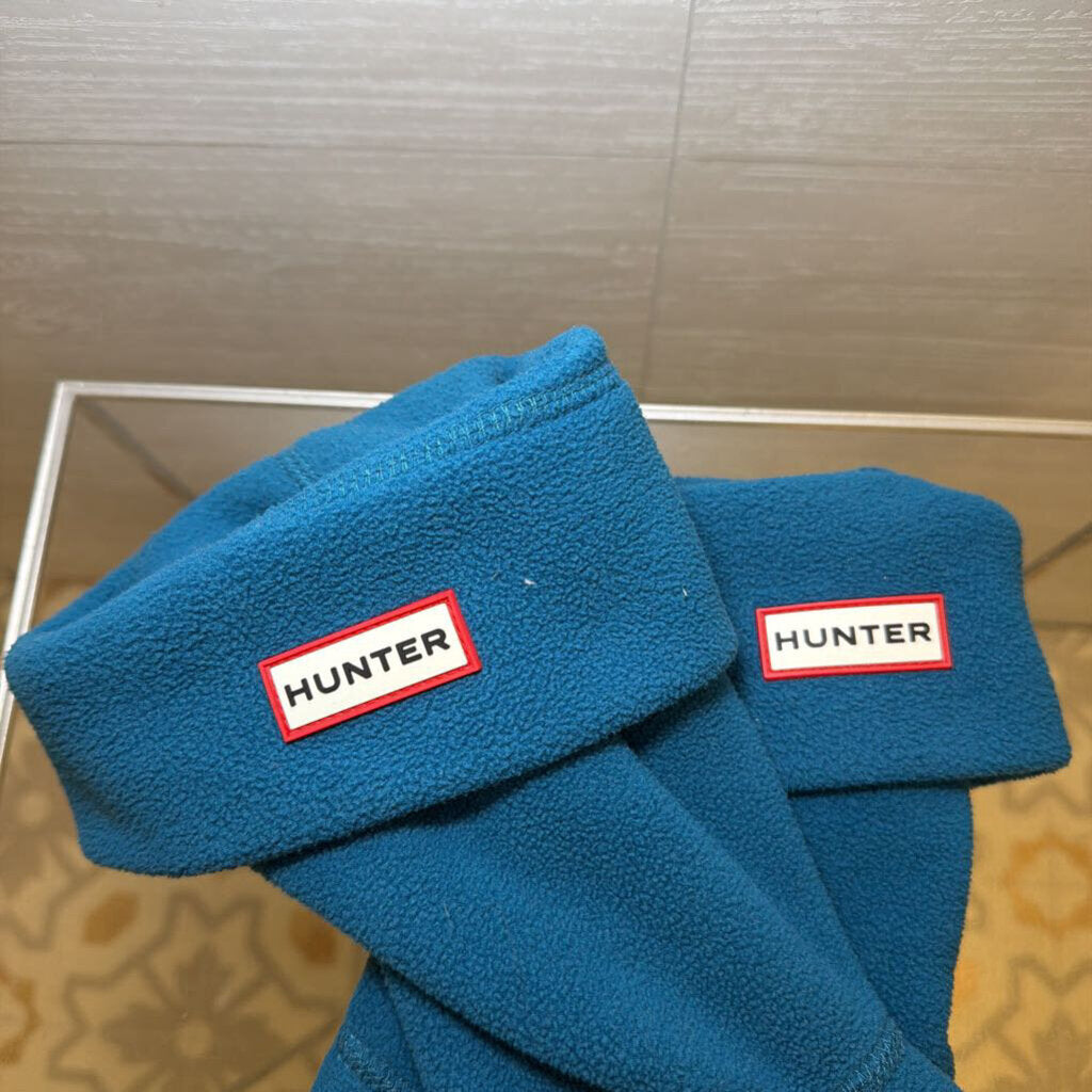 Hunter Blue Fleece Tall Boot Sock Insert Large