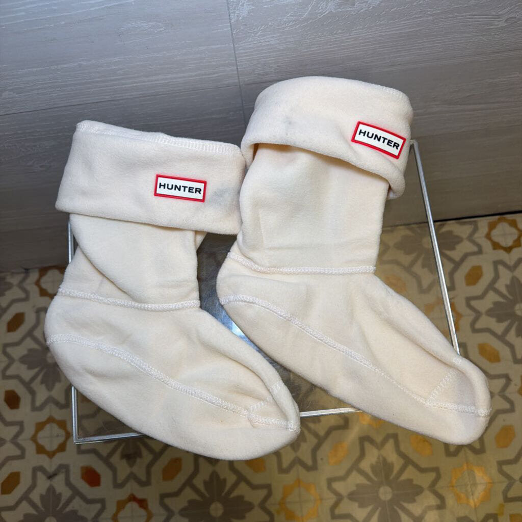 Hunter Cream Fleece Tall Boot Sock Insert Large