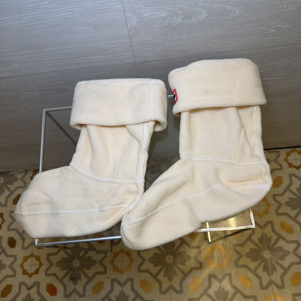 Hunter Cream Fleece Tall Boot Sock Insert Large