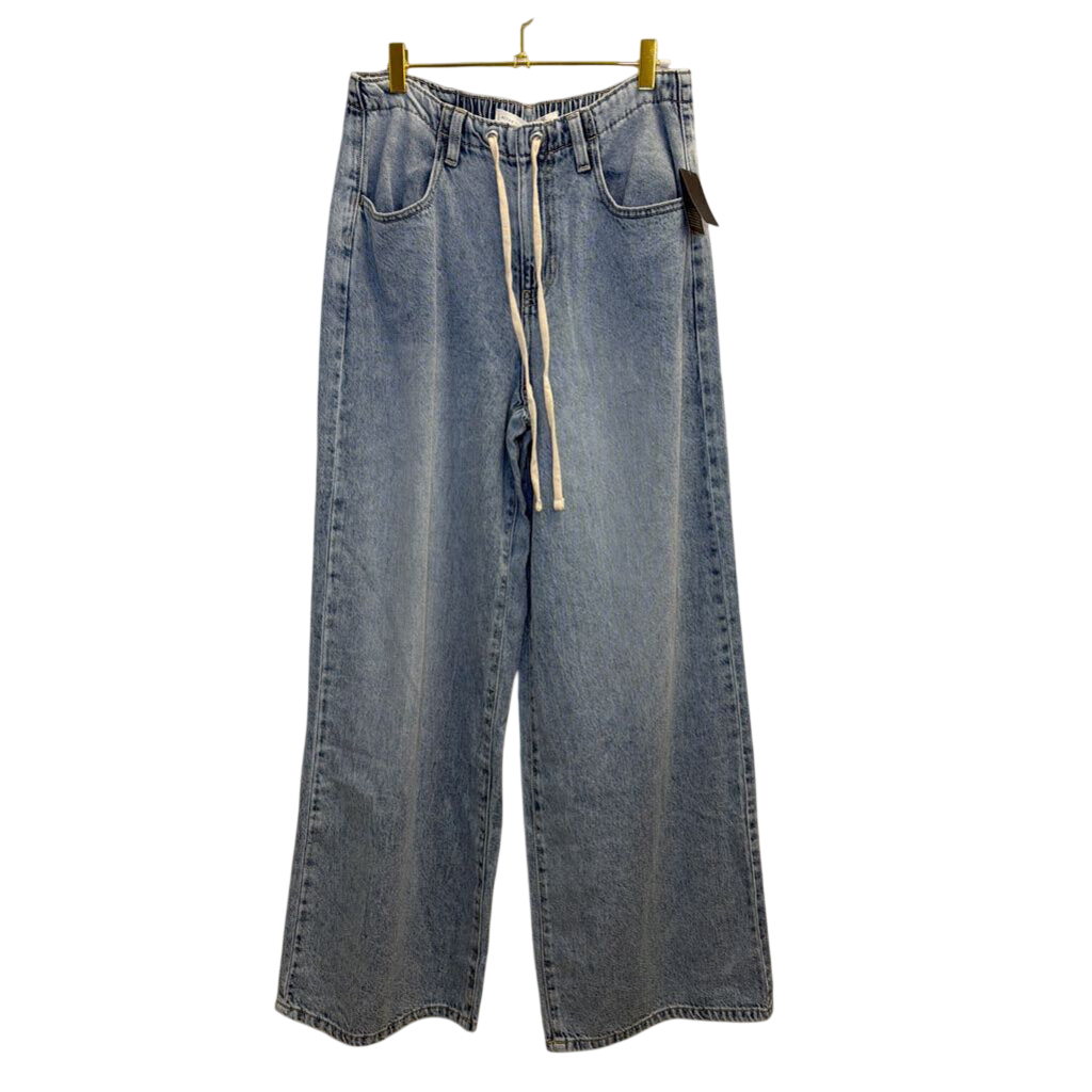 Altar'd State Light Wash Baggy Wide Leg Tie Waist Jeans Medium