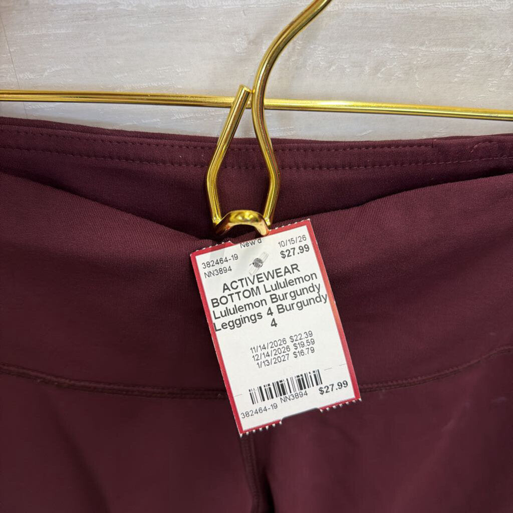 Lululemon Burgundy Leggings 4